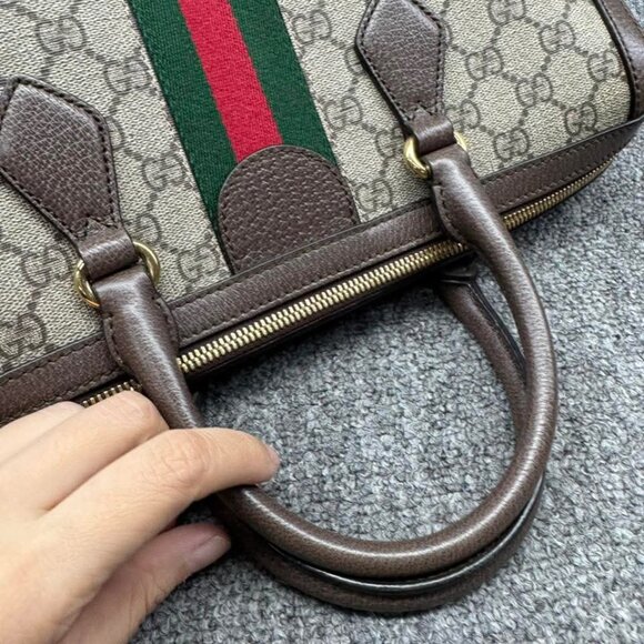 GUCCI Ophidia Boston Brown Canvas Satchel ccofb999-102525 - Picture 5 of 16
